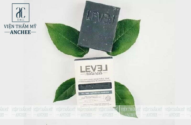 Xà phòng trị mụn lưng Level Naturals Tea Tree + Activated Charcoal Soap
